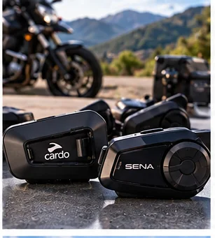 Cardo Packtalk Edge vs Sena 50S: Which Mesh Intercom Ecosystem Fits Your Riding Group? editorial motorcycle helmet gear image
