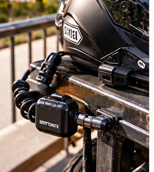 Best Motorcycle Helmet Lock: Cable, D-Ring Lock or Handlebar Lock? editorial motorcycle helmet gear image